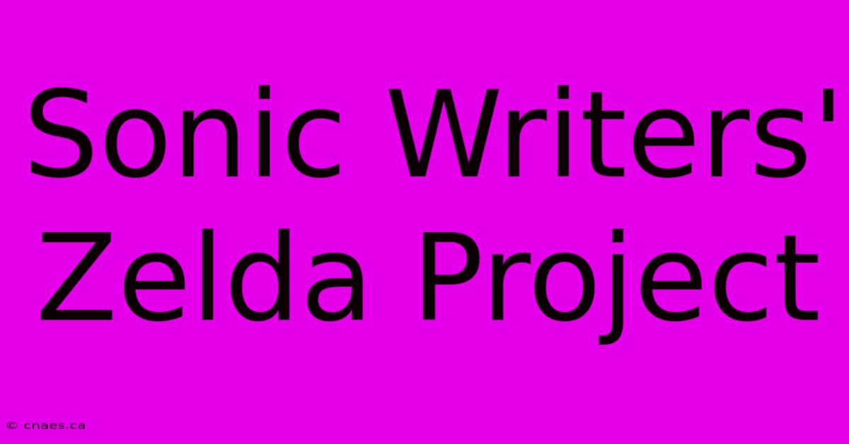 Sonic Writers' Zelda Project