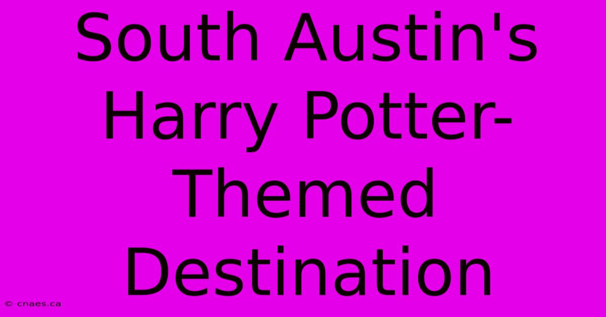 South Austin's Harry Potter-Themed Destination