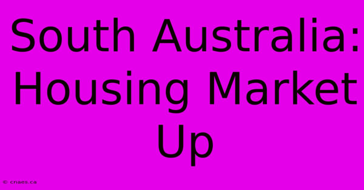 South Australia: Housing Market Up