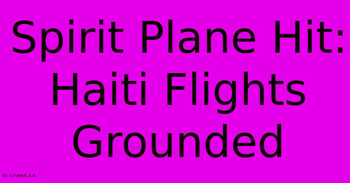 Spirit Plane Hit: Haiti Flights Grounded