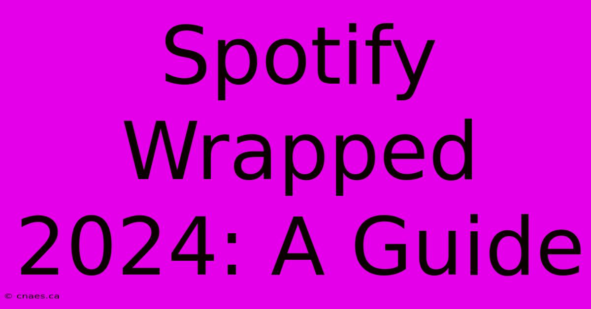 Spotify Wrapped 2024: A Guide