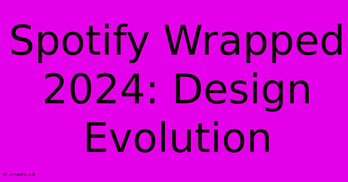 Spotify Wrapped 2024: Design Evolution