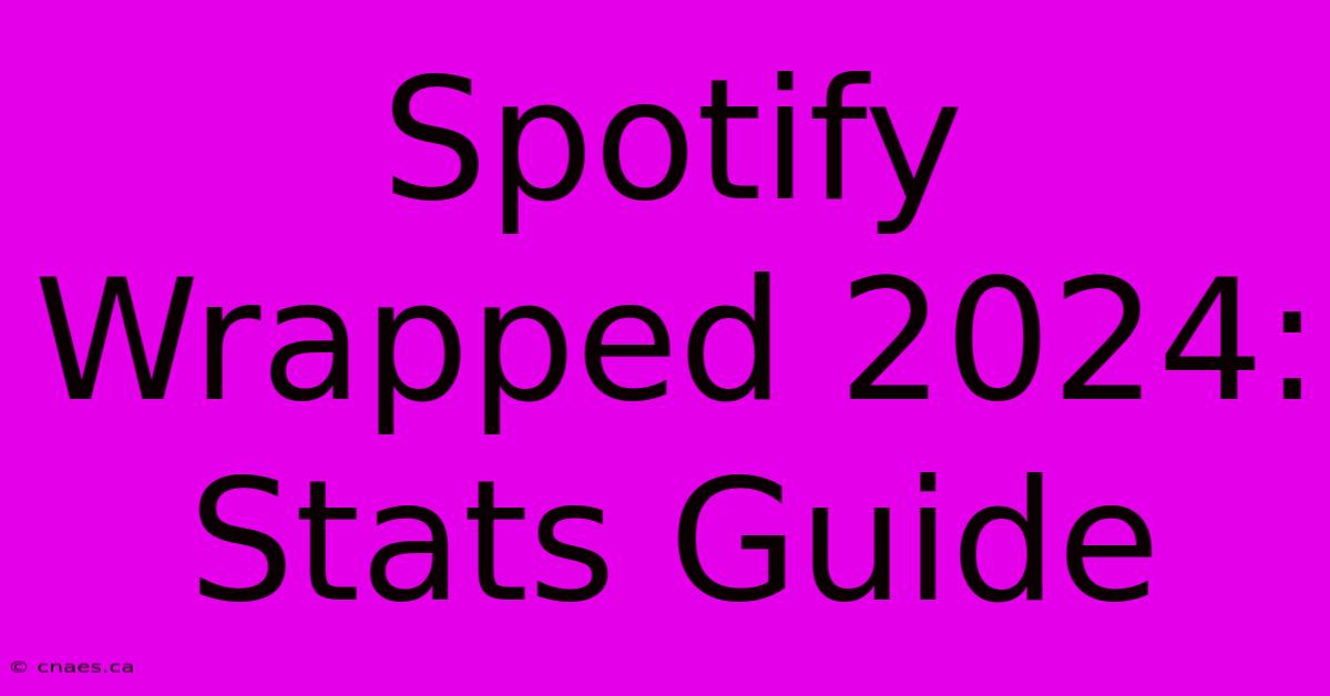 Spotify Wrapped 2024: Stats Guide