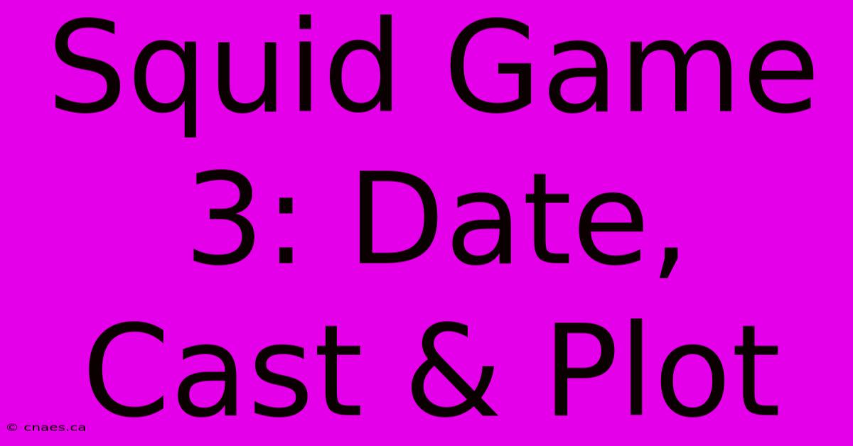 Squid Game 3: Date, Cast & Plot