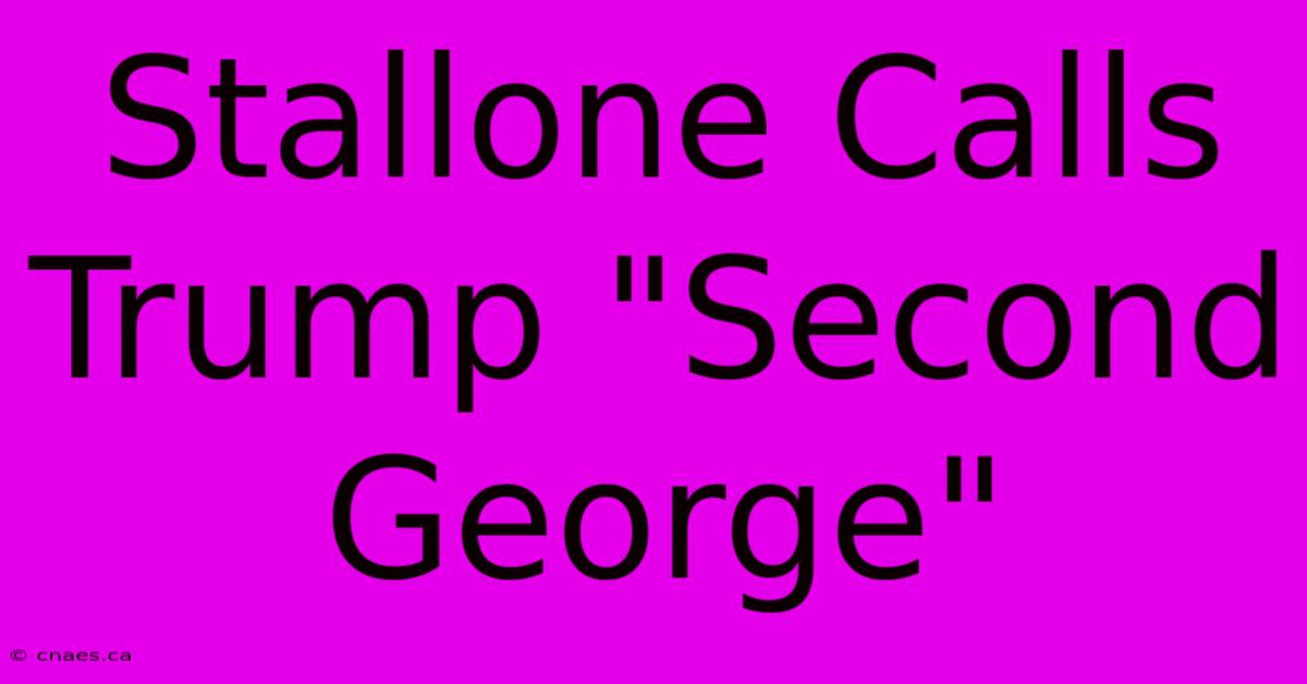 Stallone Calls Trump 