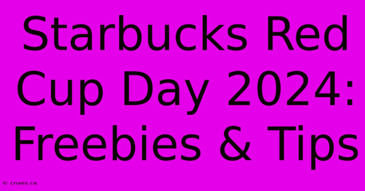 Starbucks Red Cup Day 2024: Freebies & Tips 