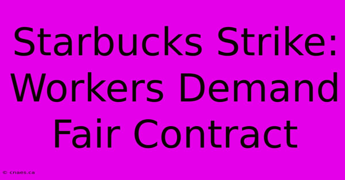 Starbucks Strike: Workers Demand Fair Contract