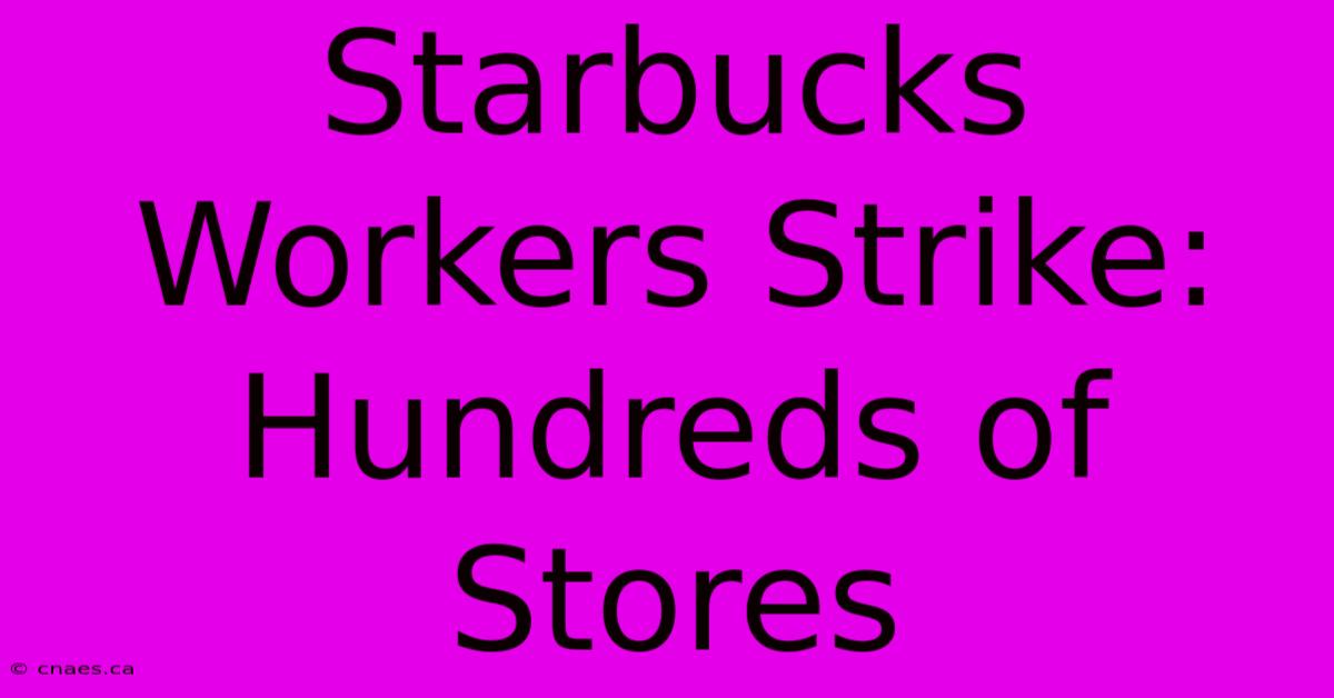 Starbucks Workers Strike: Hundreds Of Stores