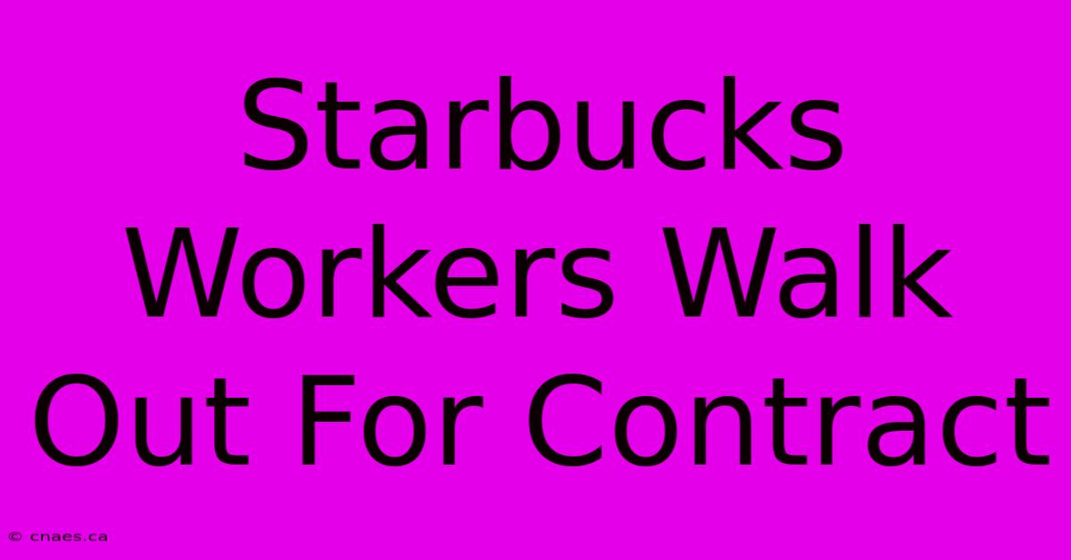 Starbucks Workers Walk Out For Contract