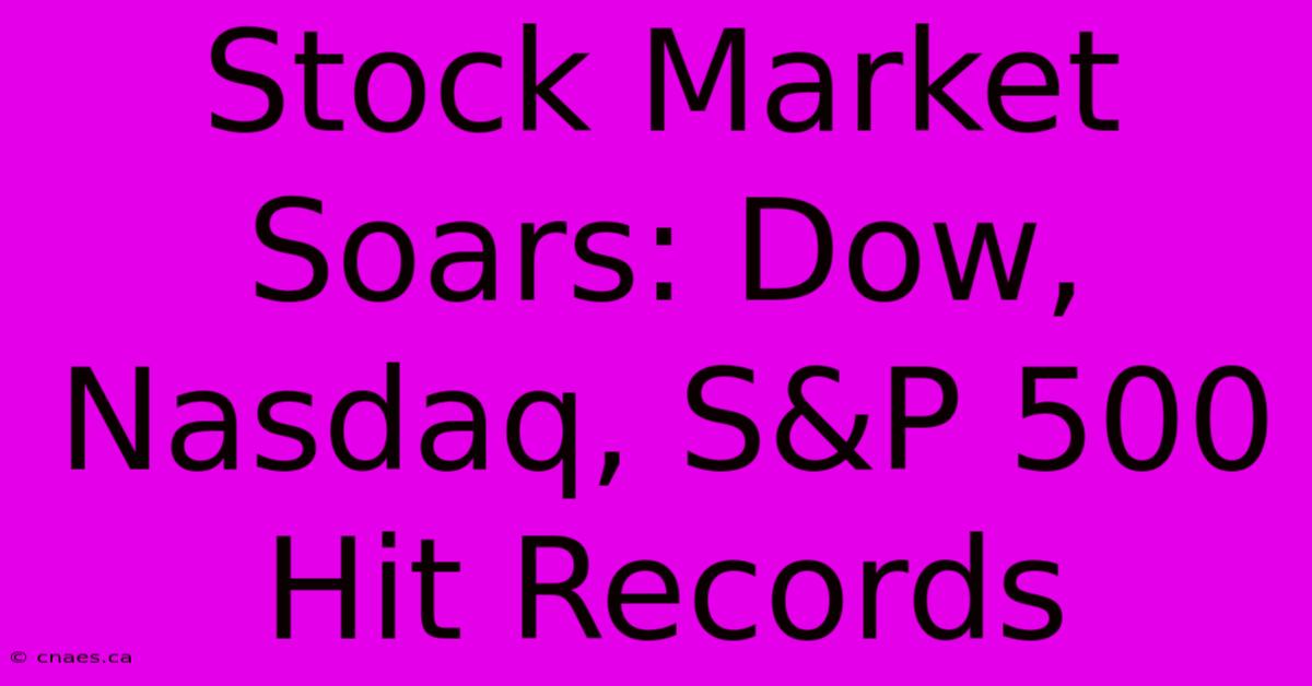 Stock Market Soars: Dow, Nasdaq, S&P 500 Hit Records