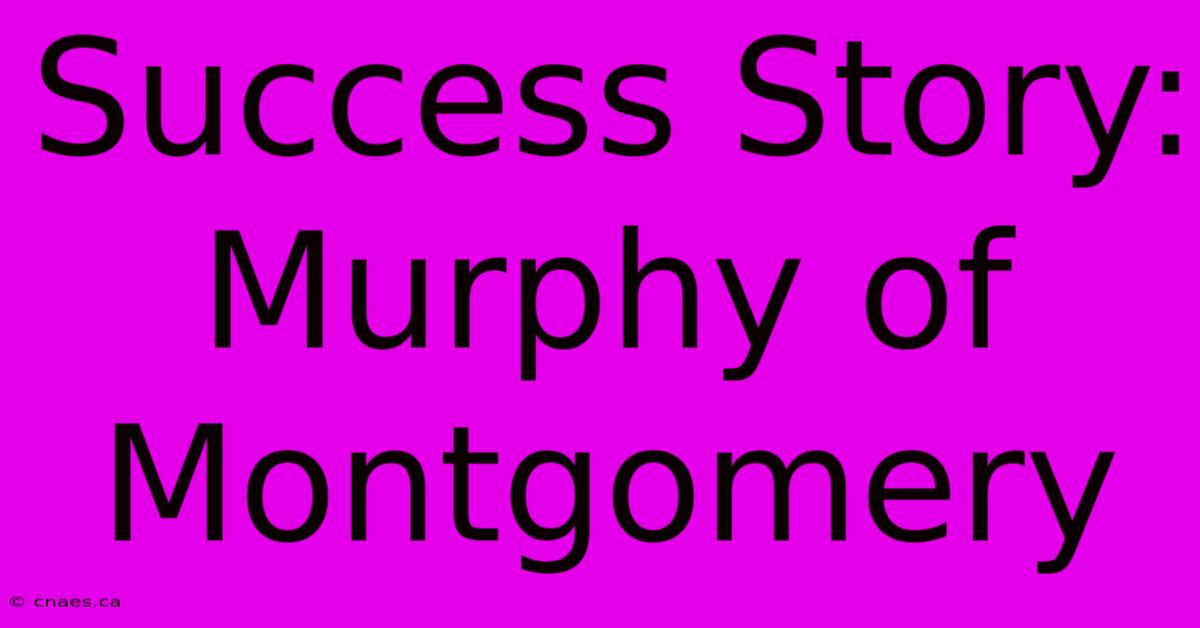 Success Story: Murphy Of Montgomery