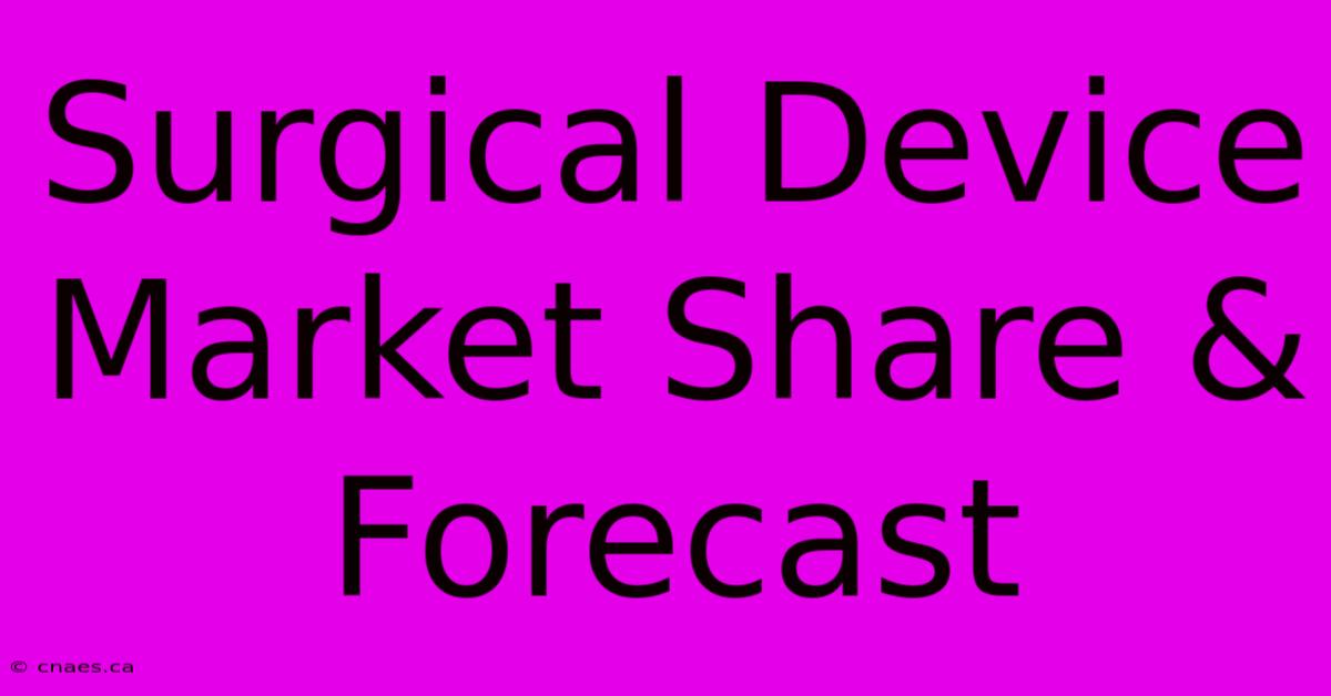 Surgical Device Market Share & Forecast