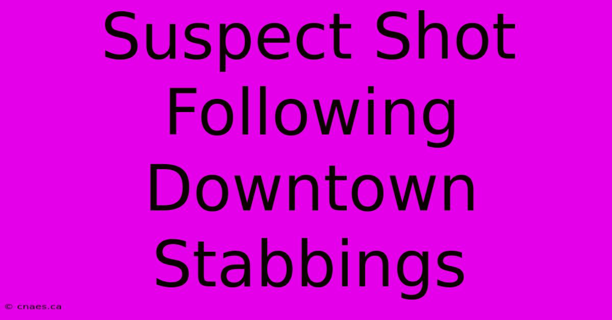 Suspect Shot Following Downtown Stabbings