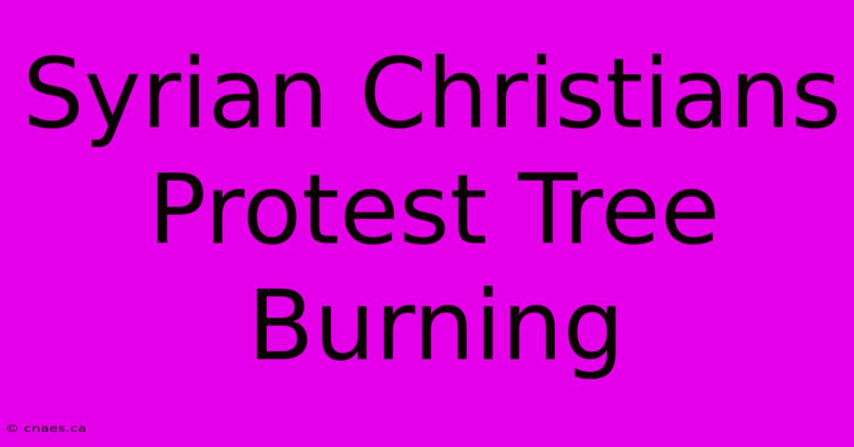 Syrian Christians Protest Tree Burning