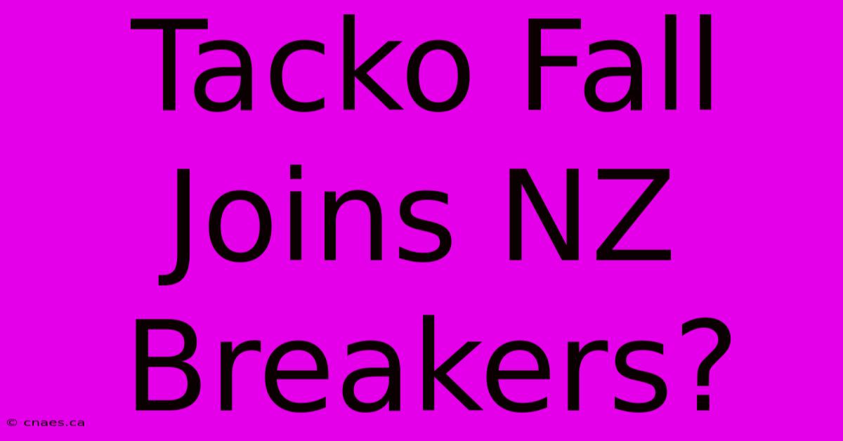 Tacko Fall Joins NZ Breakers?