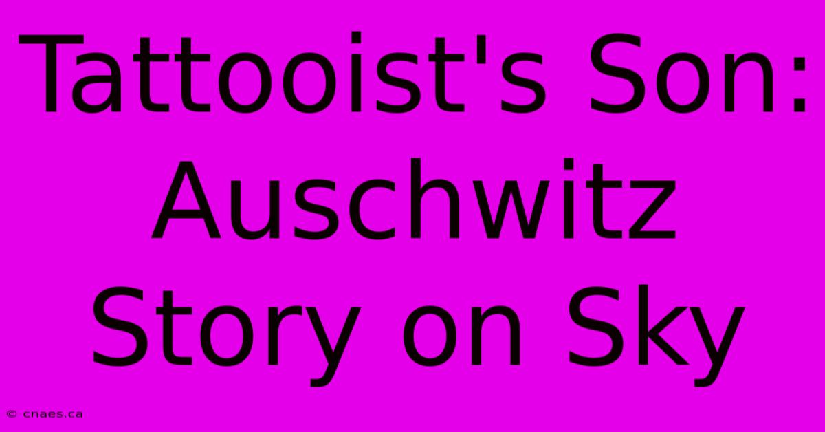 Tattooist's Son: Auschwitz Story On Sky