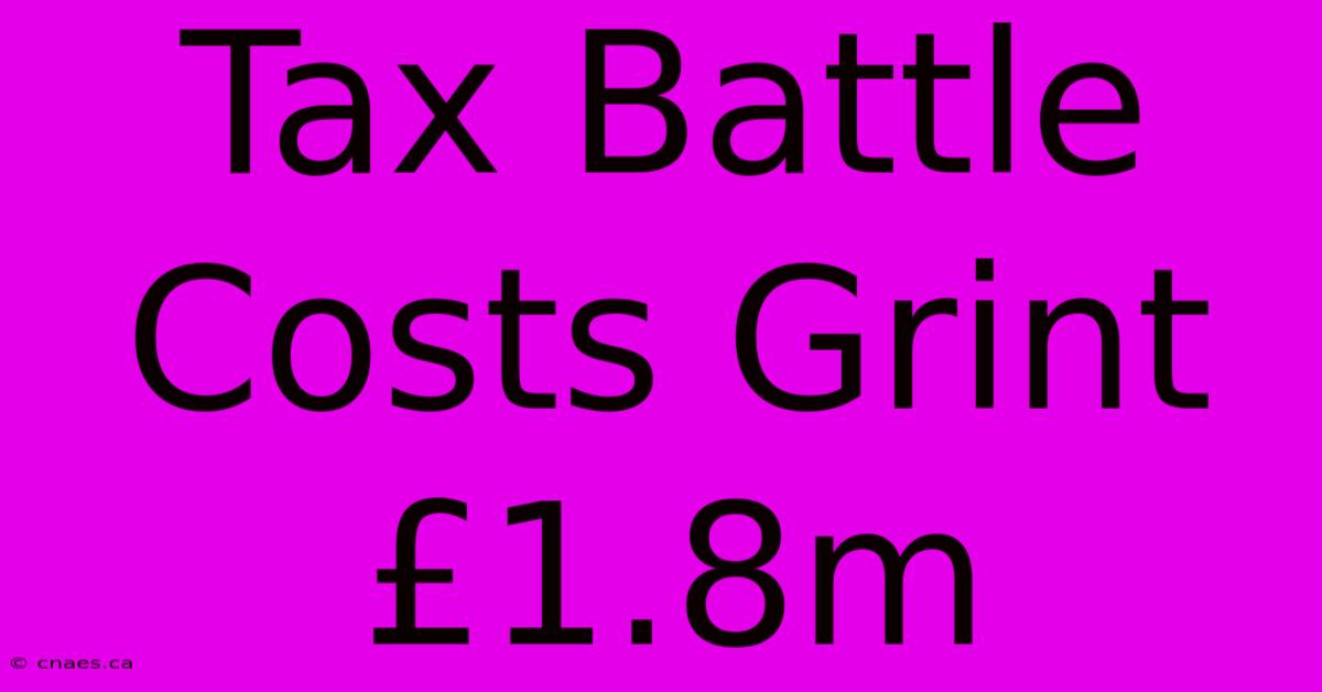 Tax Battle Costs Grint £1.8m