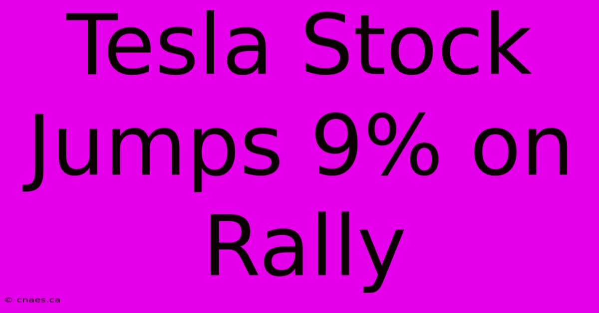 Tesla Stock Jumps 9% On Rally