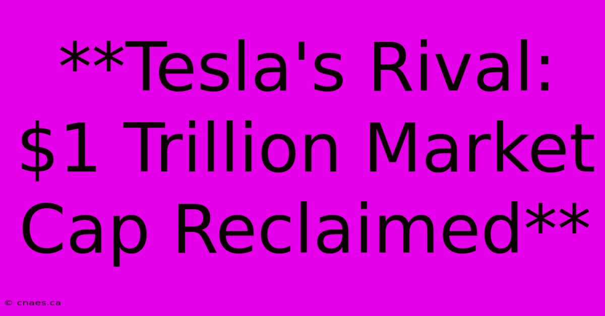 **Tesla's Rival: $1 Trillion Market Cap Reclaimed**