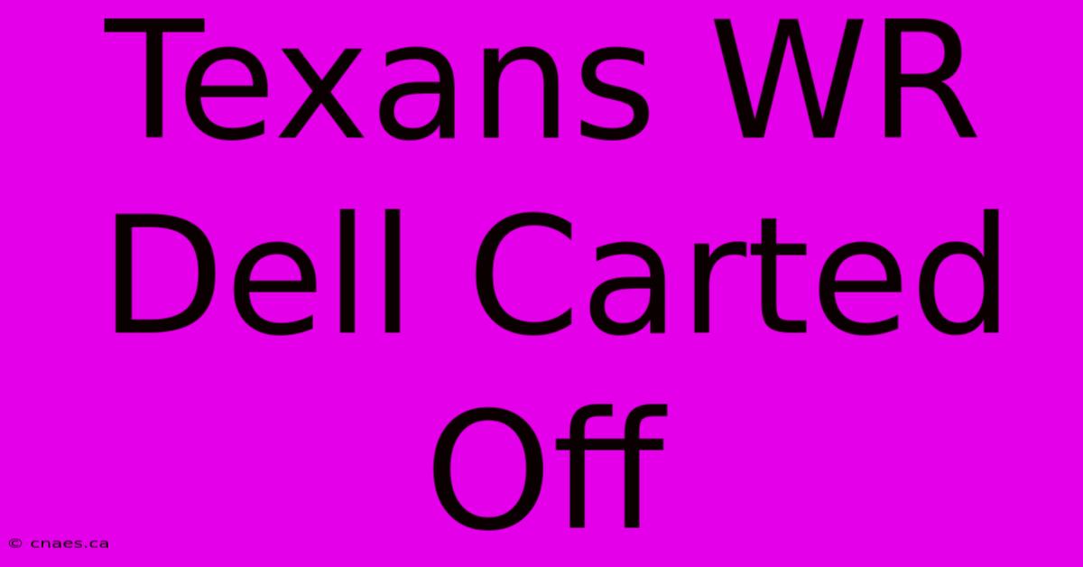 Texans WR Dell Carted Off