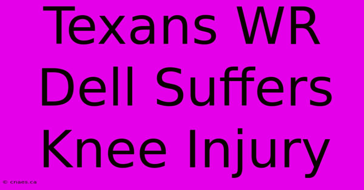 Texans WR Dell Suffers Knee Injury