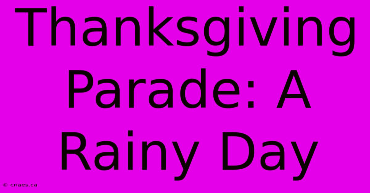 Thanksgiving Parade: A Rainy Day