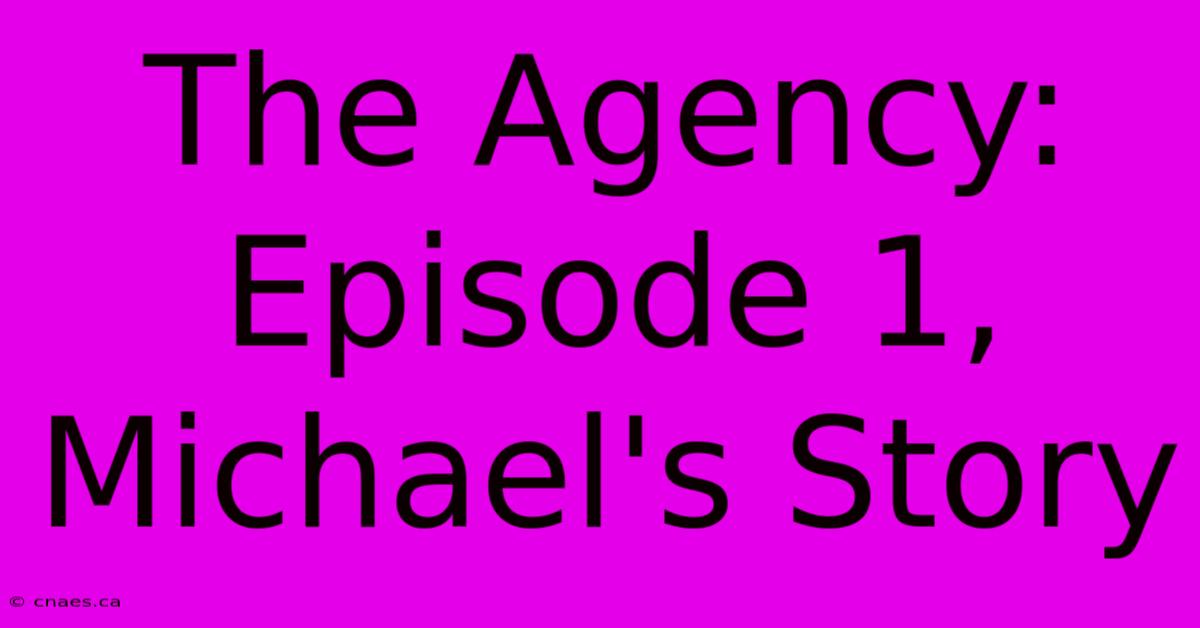 The Agency: Episode 1, Michael's Story