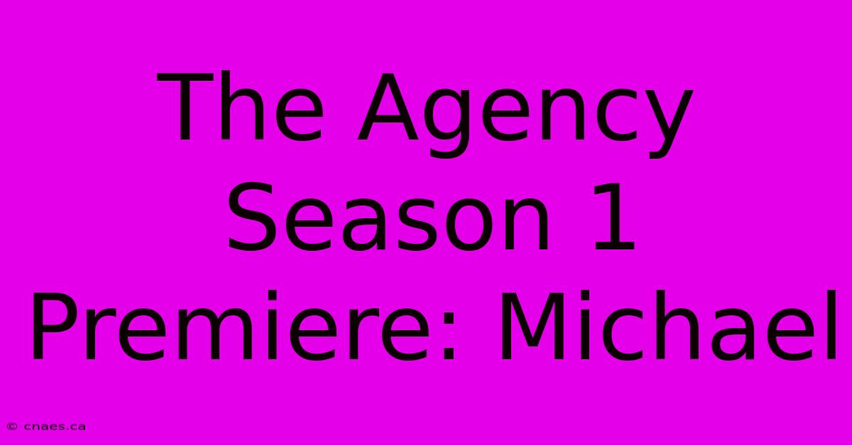 The Agency Season 1 Premiere: Michael