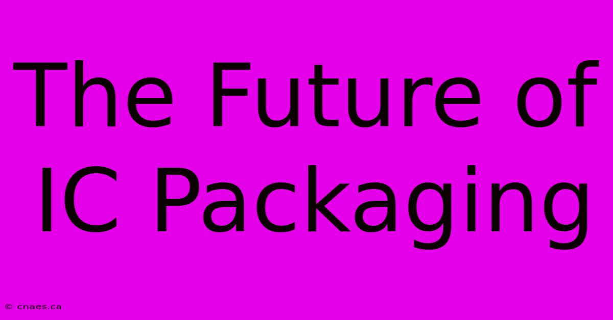 The Future Of IC Packaging