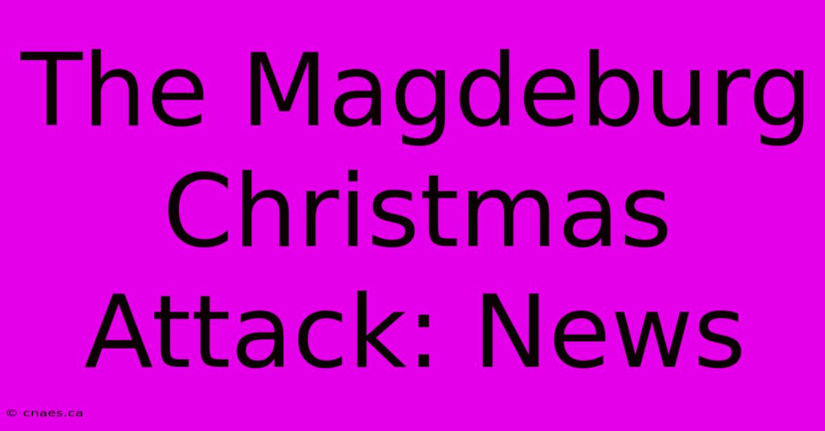 The Magdeburg Christmas Attack: News