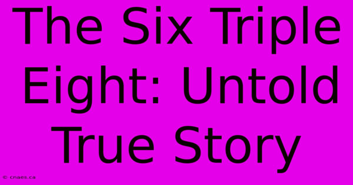 The Six Triple Eight: Untold True Story