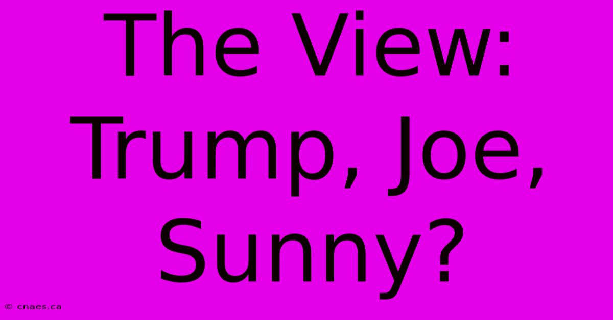 The View: Trump, Joe, Sunny?