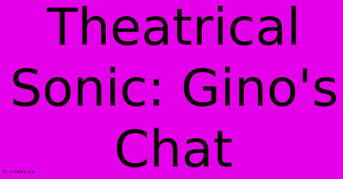 Theatrical Sonic: Gino's Chat