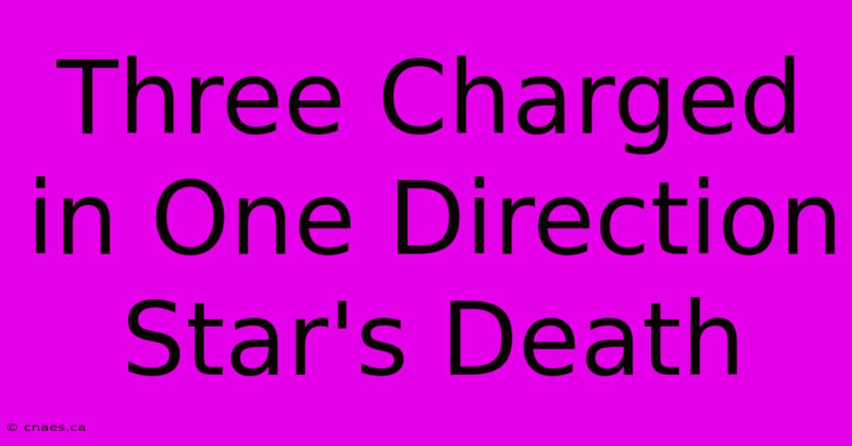 Three Charged In One Direction Star's Death