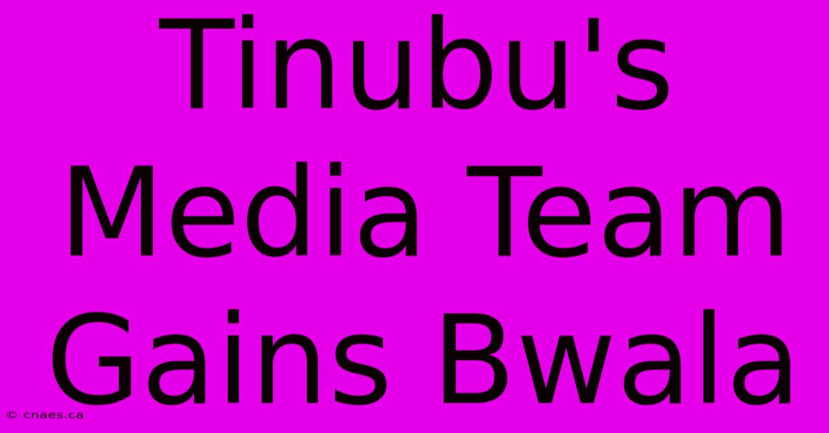 Tinubu's Media Team Gains Bwala 