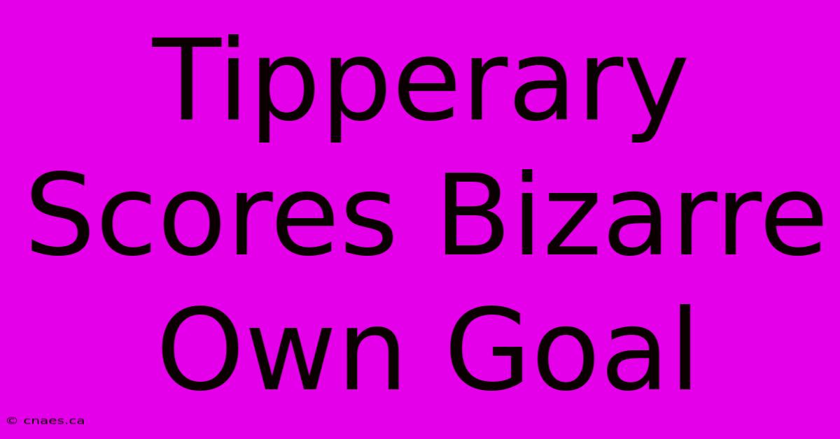 Tipperary Scores Bizarre Own Goal