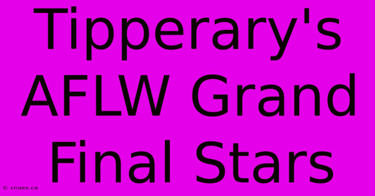 Tipperary's AFLW Grand Final Stars