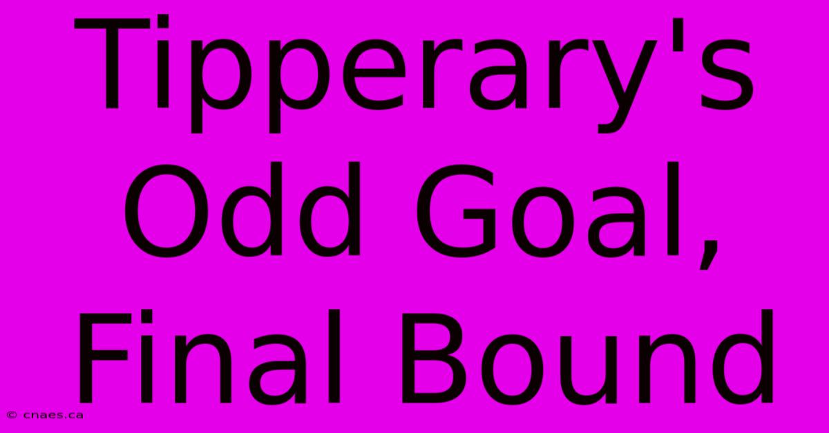 Tipperary's Odd Goal, Final Bound