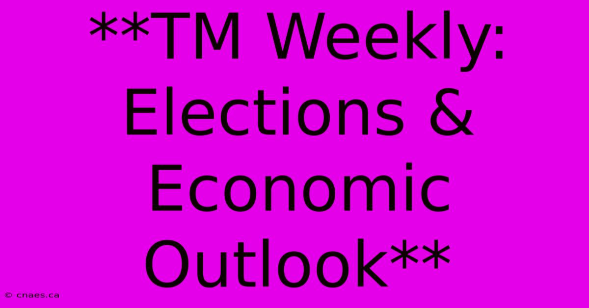 **TM Weekly: Elections & Economic Outlook**