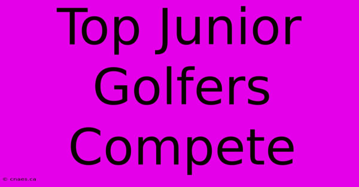 Top Junior Golfers Compete