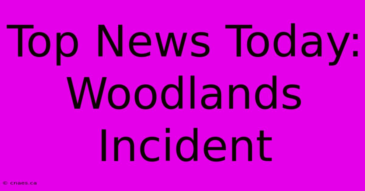 Top News Today: Woodlands Incident