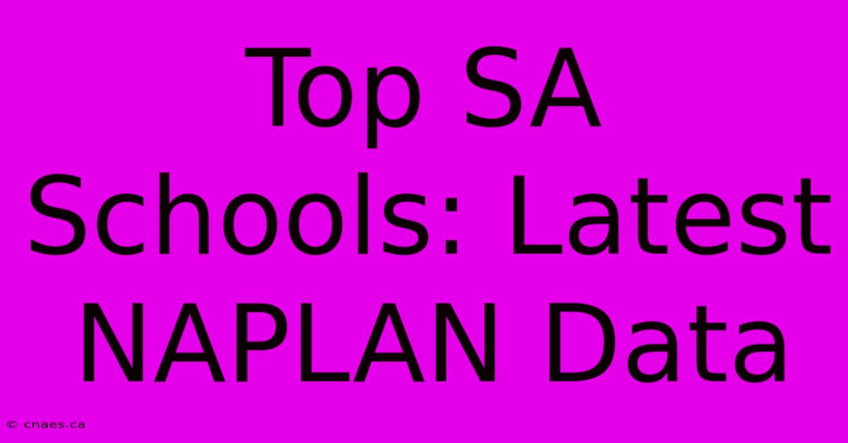 Top SA Schools: Latest NAPLAN Data