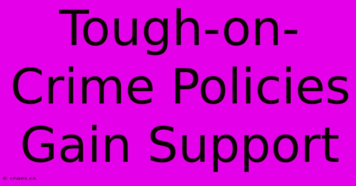 Tough-on-Crime Policies Gain Support