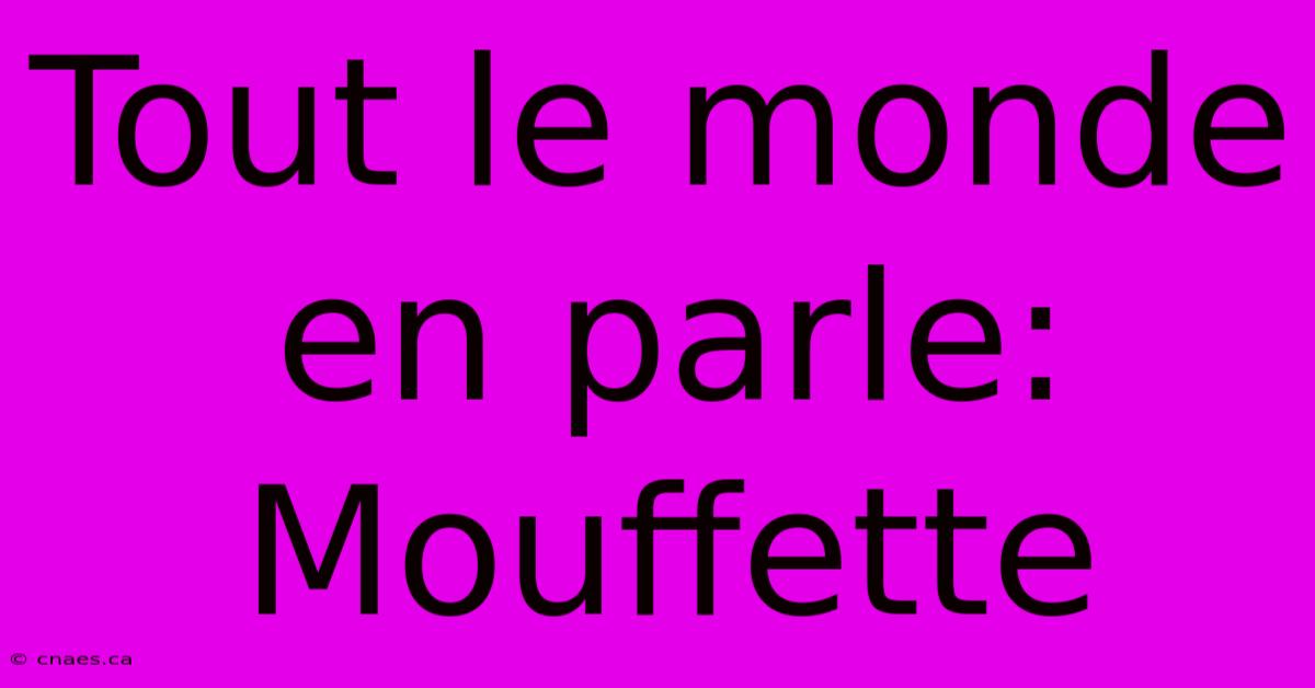 Tout Le Monde En Parle: Mouffette