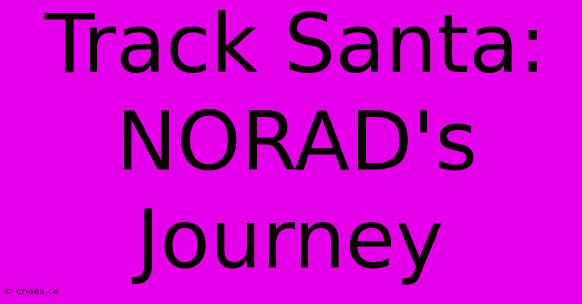 Track Santa: NORAD's Journey