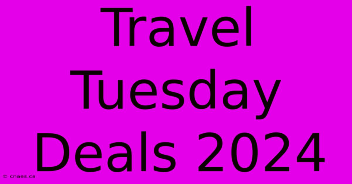 Travel Tuesday Deals 2024