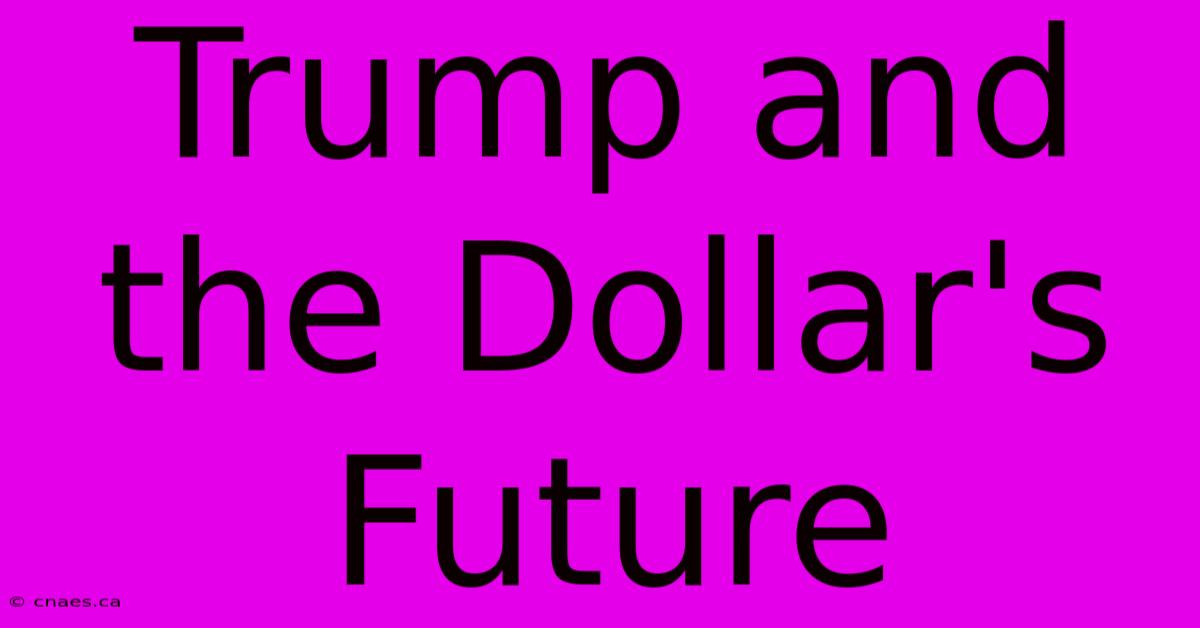 Trump And The Dollar's Future