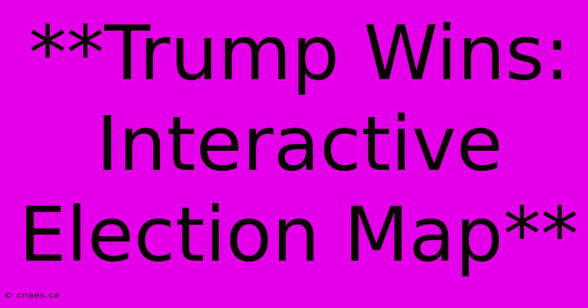 **Trump Wins: Interactive Election Map** 