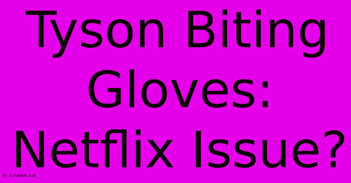 Tyson Biting Gloves: Netflix Issue?