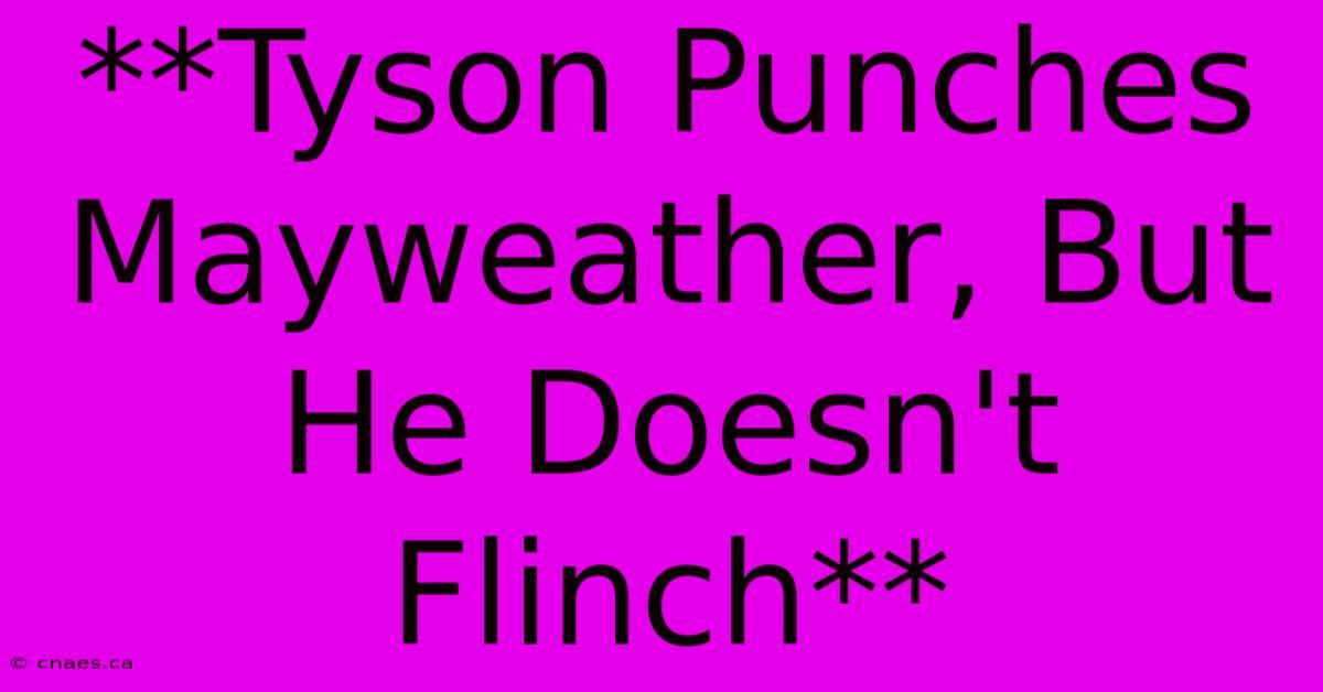 **Tyson Punches Mayweather, But He Doesn't Flinch**